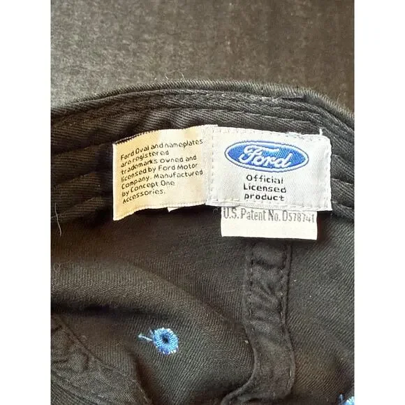 Genuine Ford Adjustable Black Mens Baseball Hat Cap w/ Bottle Cap Opener - Picture 10 of 12